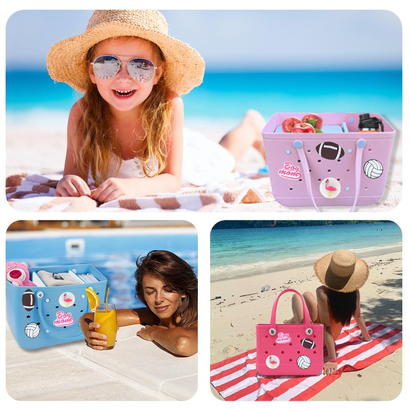 Lckaey Rubber Beach Bag Accessories-PVC Rubber decoration-for EVA Purse Bogg Inserts Y064Figure 51 - Image 5
